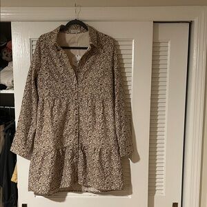 Paper Crane Button down Floral Dress